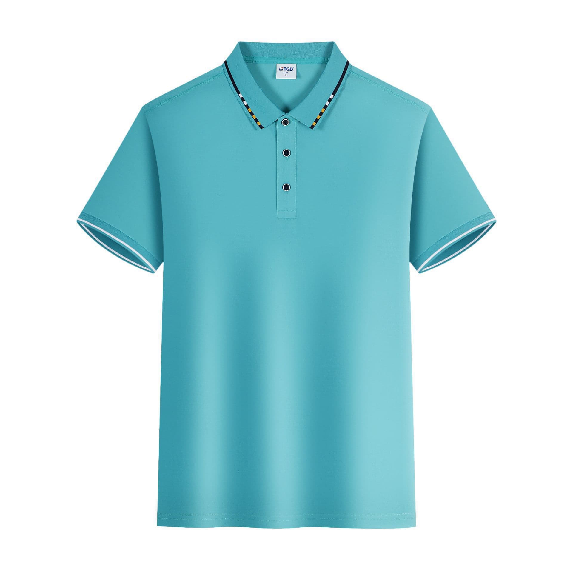 Men's New Polo Shirt T-Shirt Men's Short Sleeve Summer Color Turn-Down Collar Cultural Shirt