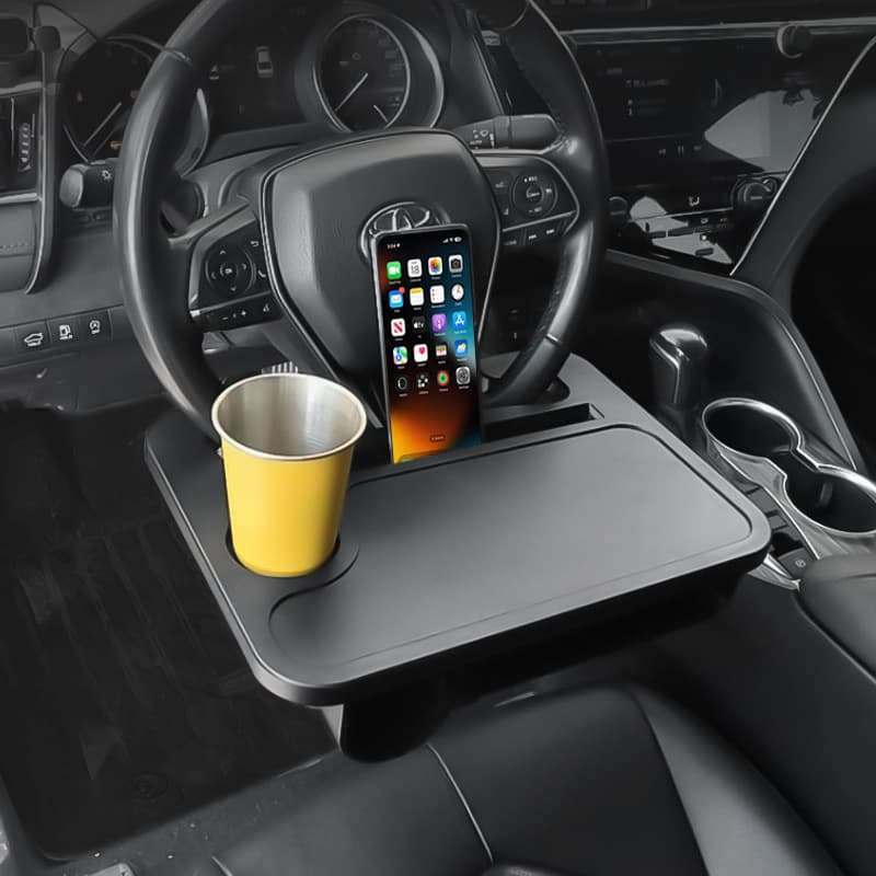 Car Steering Wheel Desk Multi-Functional Car Table for Eating Small Vehicle Driving Front Stand Car Tray Table