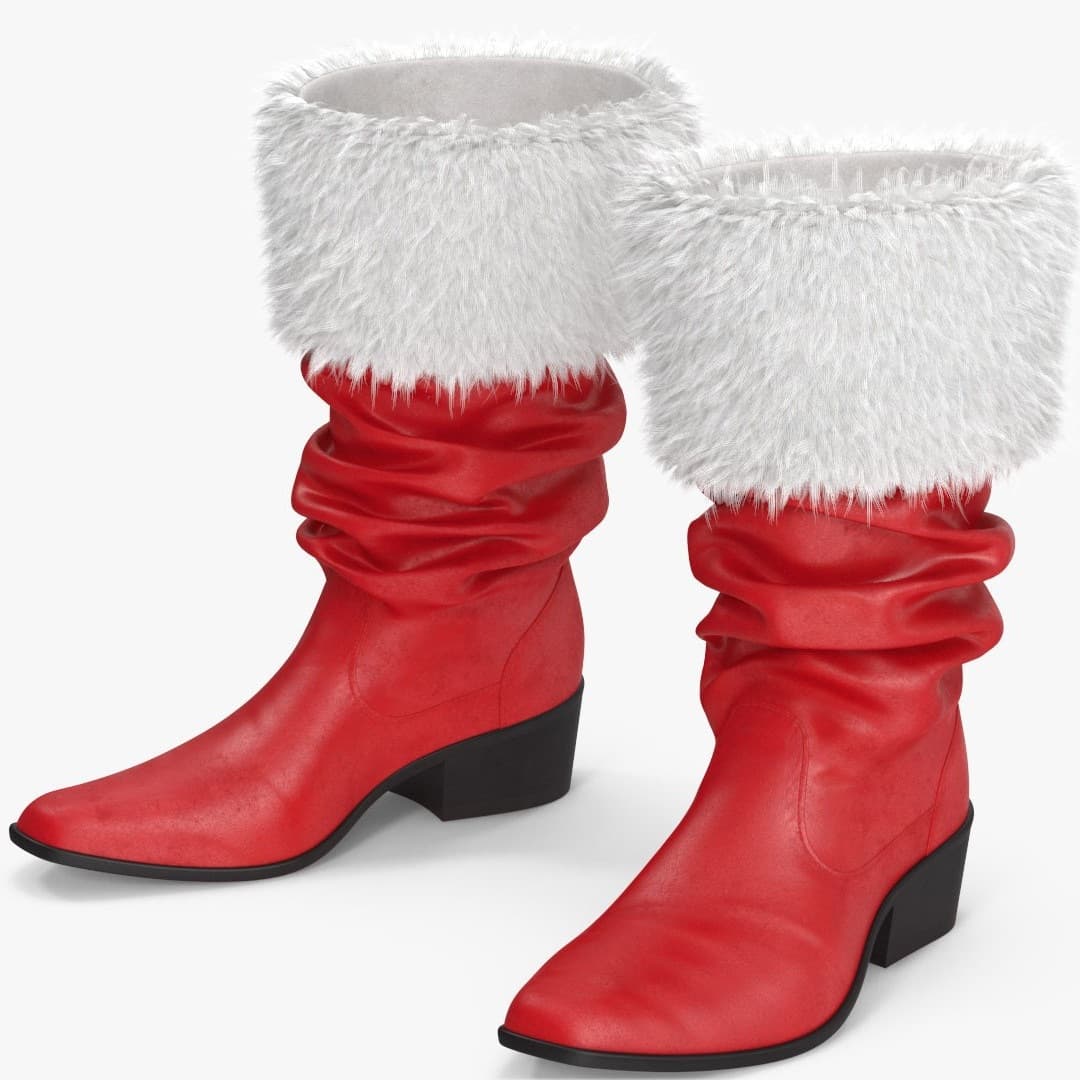 2025 Amazon Independent Site Cross-Border Trade New Euro-American Renaissance Stage Role-Play Women's Christmas Boots