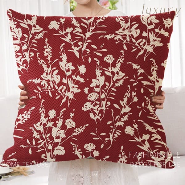 New chinoiserie red oversized pillow retro living room sofa pillow case accessible luxury mattress without core