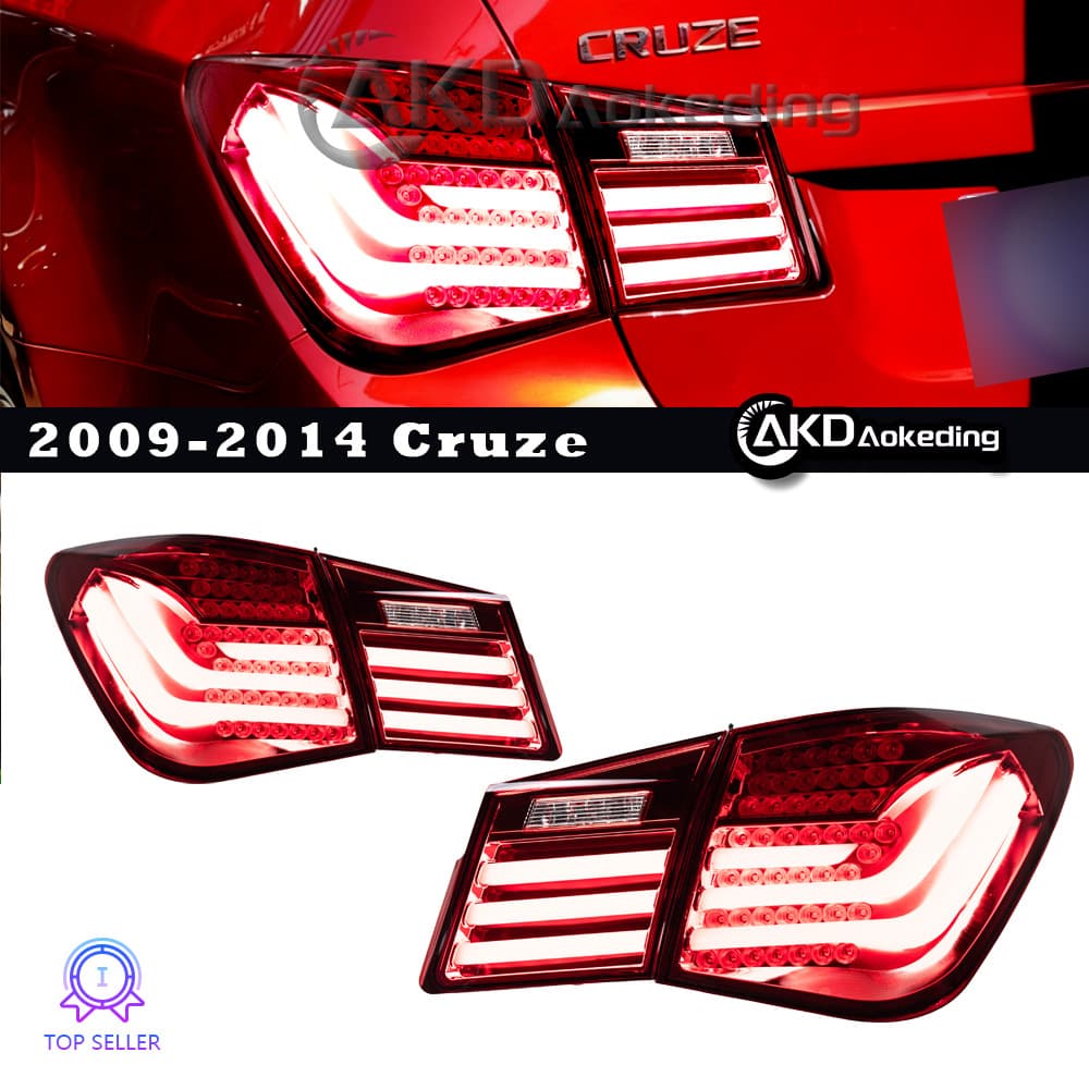 For Chevrolet 09-14 Cruze Tail Light Assembly Modified LED BMW Style Running Light Brake Light