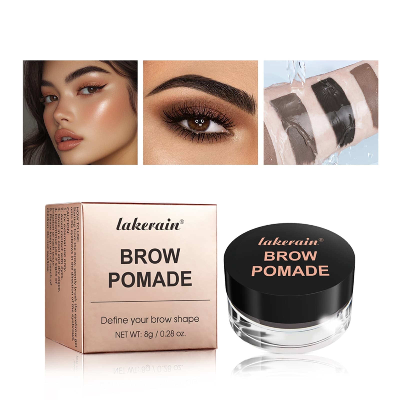 Cross-border Lakerain Waterproof Eyebrow Cream, Waterproof Sweat-proof Long-lasting Highly Pigmented, Lazy-friendly Beginner Eyebrow Pencil Eyebrow Dye Cream Eyebrow Powder