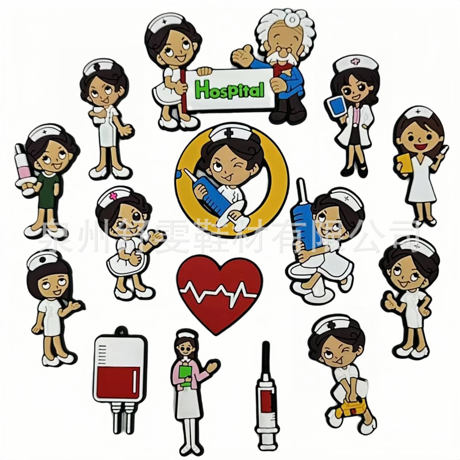 New Nurse Series Croc Charms Shoe Buckles Accessories Wholesale for Garden Shoes