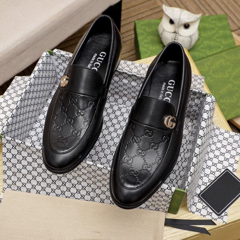 Men's Slip-On Genuine Leather Loafers, Anti-Slip, Wear-Resistant, Four-Season Trendy, Lightweight Low-Top Loafers