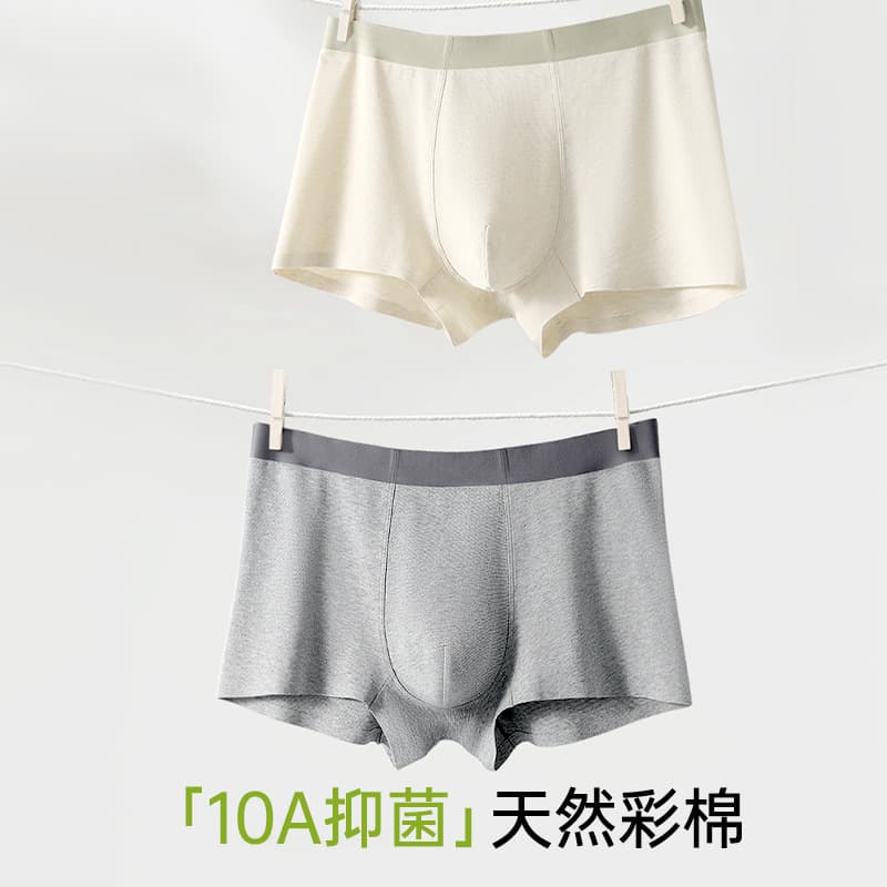 10A Antibacterial Color Cotton Men's Underwear Pure Cotton Crotch Breathable Plus Size Boxer Briefs New Style Men's Shorts