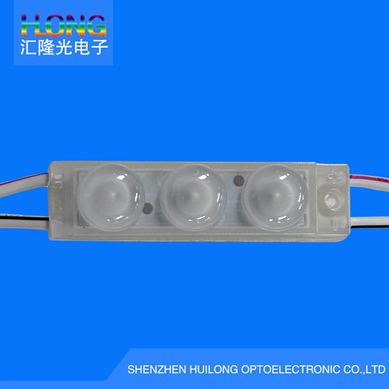 Mini LED three-lamp module, 1.2W injection-molded waterproof light source, advertising illuminated sign mini light module direct sales.