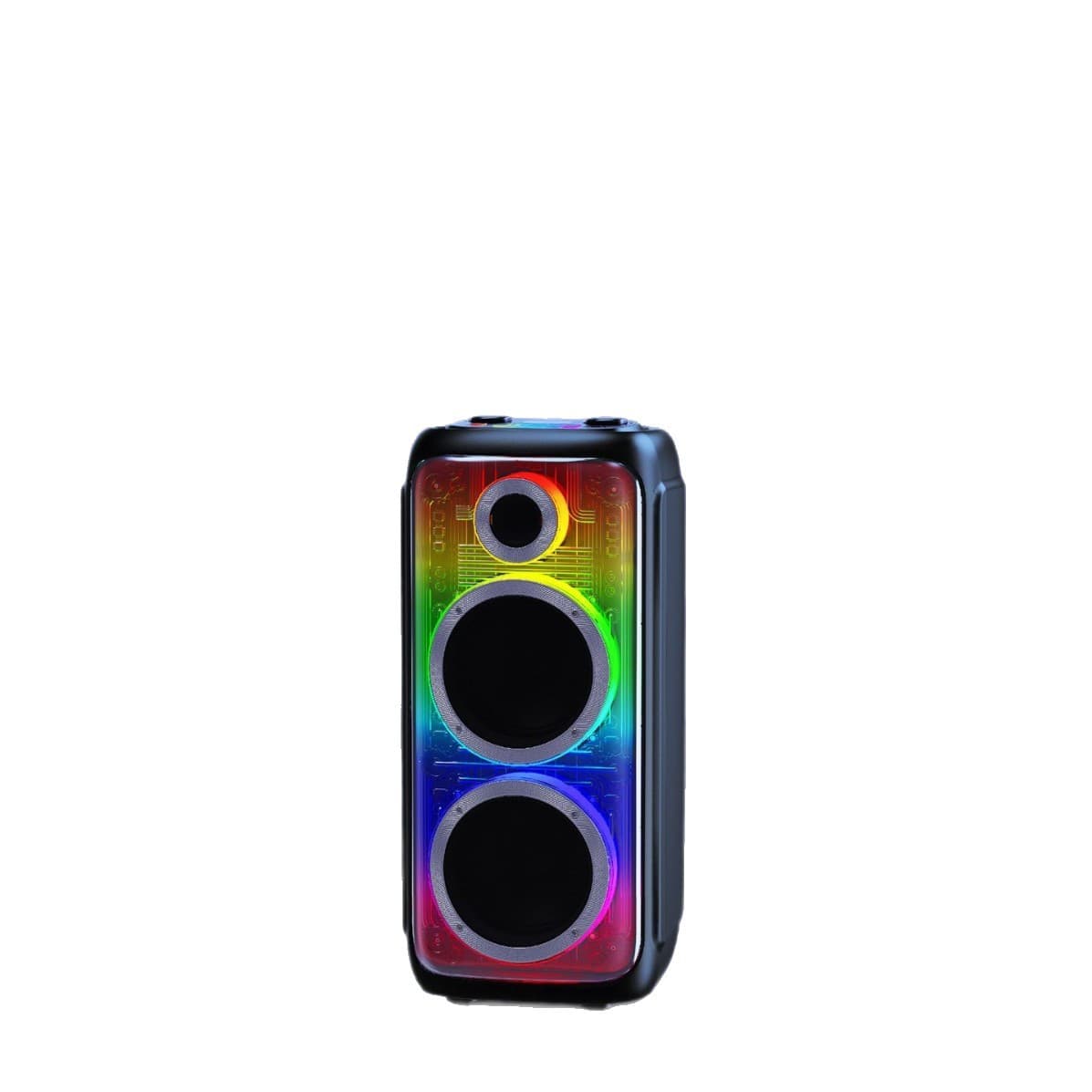 Factory Direct Dual 8-inch BTS-2369 Karaoke Machine with Dual Wireless Microphones Outdoor Bluetooth Speaker