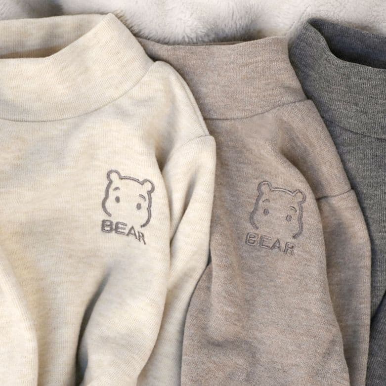 Children's New Unisex Semi-Turtleneck Warm Inner Wear Top, Small to Medium Kids Baby T-Shirt Long-Sleeve Base Layer Trendy