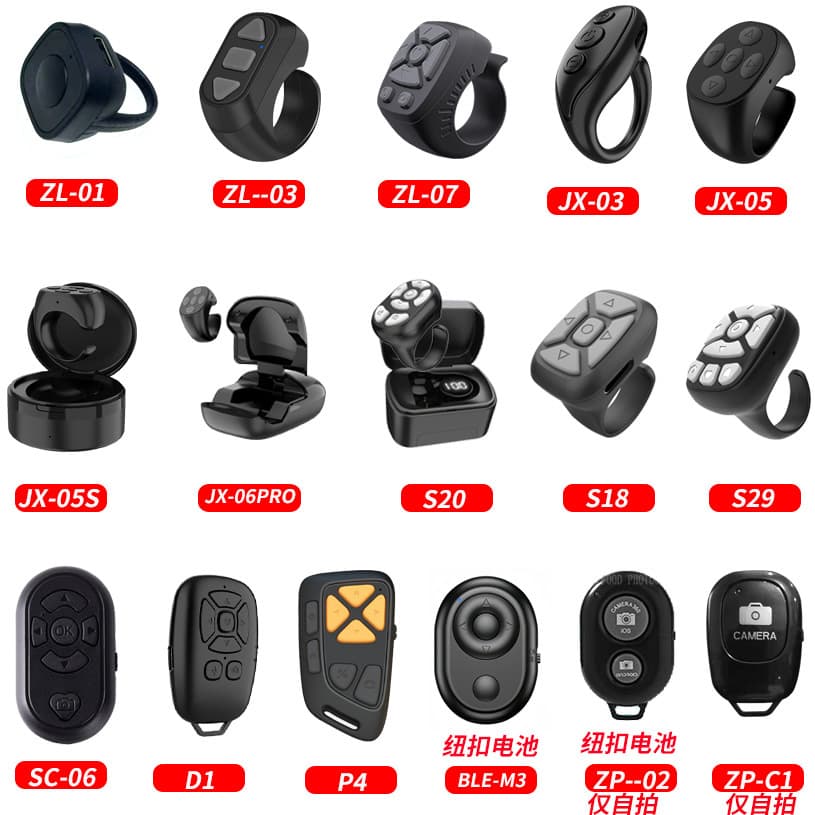 Adjustable Focus TikTok Remote Control Phone Bluetooth Selfie Remote with Charging Case for Short Video Likes Page Turning Photo Taking