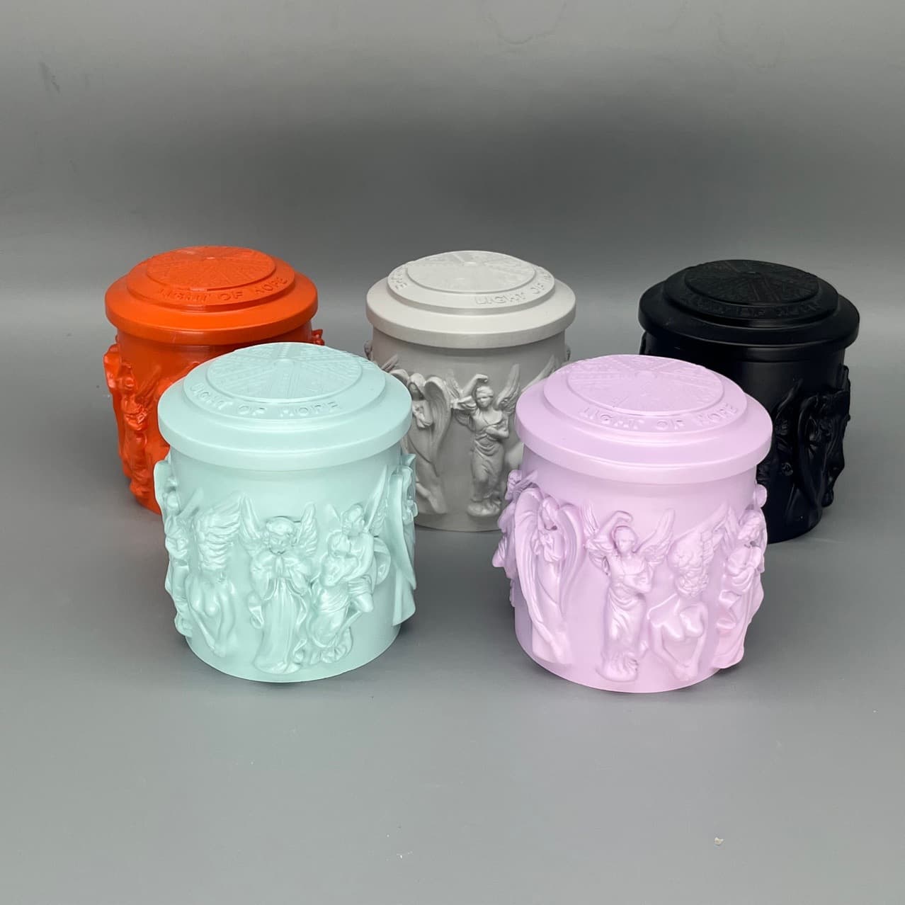 Nordic embossed angel scented candle cup gypsum diffused fragrance ornaments fragrance companion gift ornaments