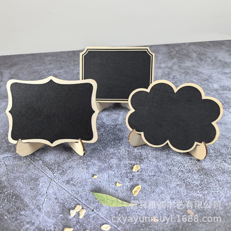 Wooden small blackboard with shelf mini blackboard graffiti writing board cafe buffet store display sign