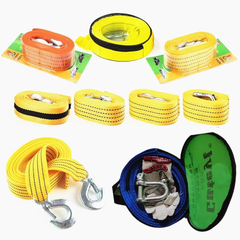Thickened Car Towing Rope 3m 4m 5m 8 Ton Outdoor Emergency Vehicle Supplies Durable Trailer Rope For Car Recovery