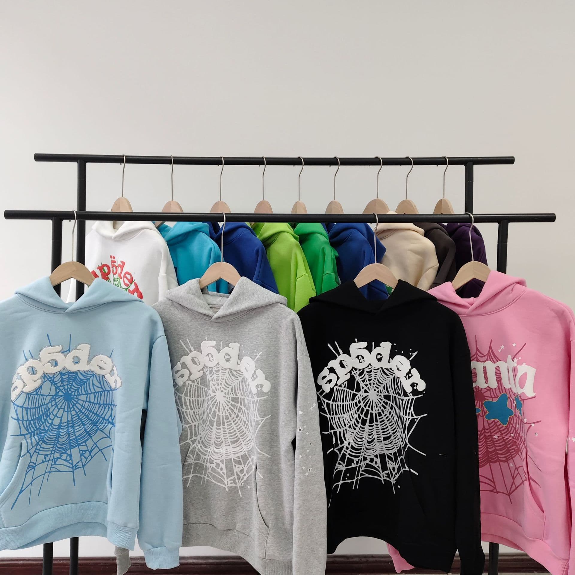 Sp5der Hoodie Set by Young Thug - Hip Hop Spider Web Casual Pants and Hoodie, Hot Selling in Europe and America