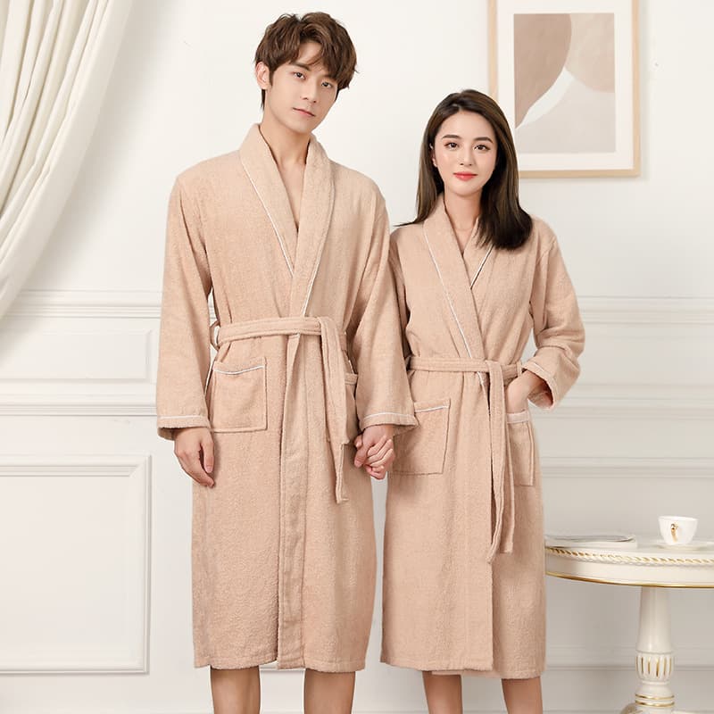 Towel-made bathrobes for men and women, hotel and home use, absorbent bathrobes, couple pajamas, cotton hot spring and sauna suits, drop shipping available.