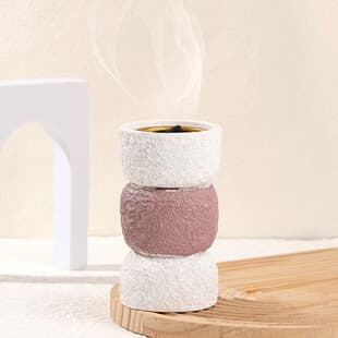 Simple Natural Texture Three-Color Cement Aromatherapy Burner Decoration High-End Home Decor Incense Burner In Stock for Direct Shipment