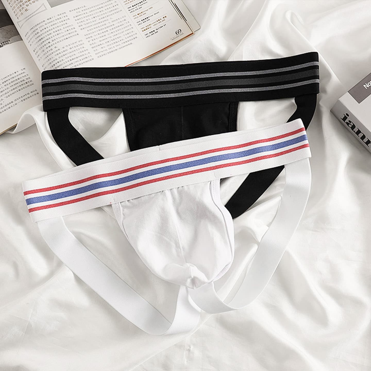Men's Cotton Comfort Thong Sexy Mesh Breathable Hollow Double Thong Breathable Casual Shorts