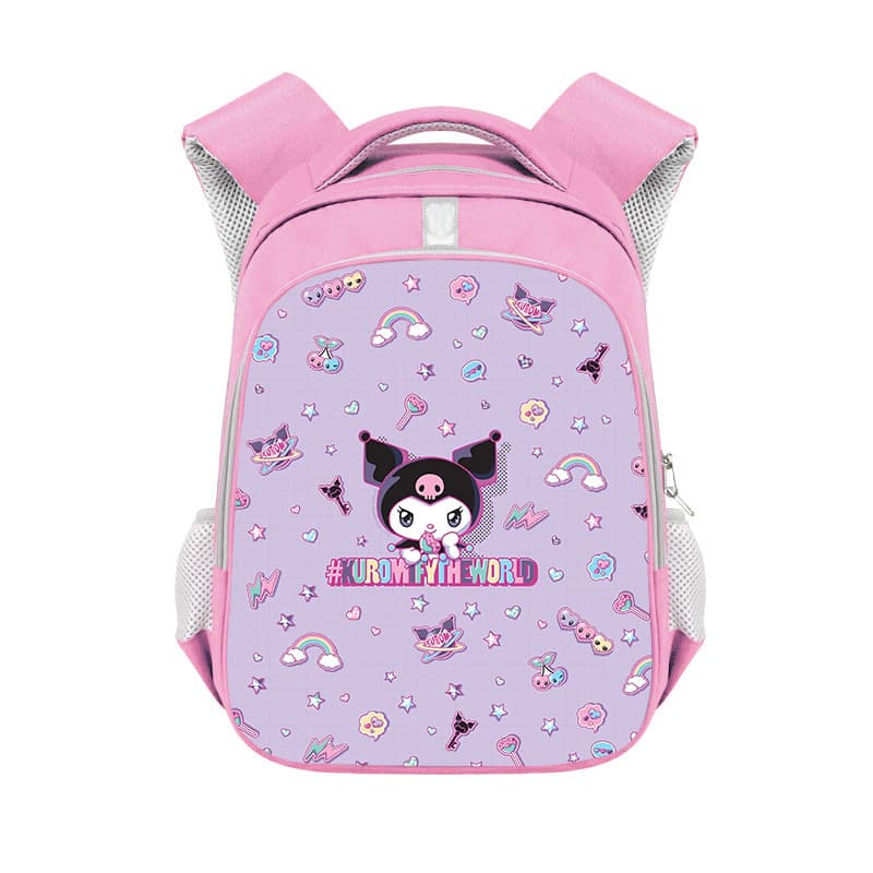 New Kuromi Kids Backpack for Girls, Fashionable Trendy School Bag, Cute Double-Shoulder Backpack for Primary School Students, Cross-Border Wholesale