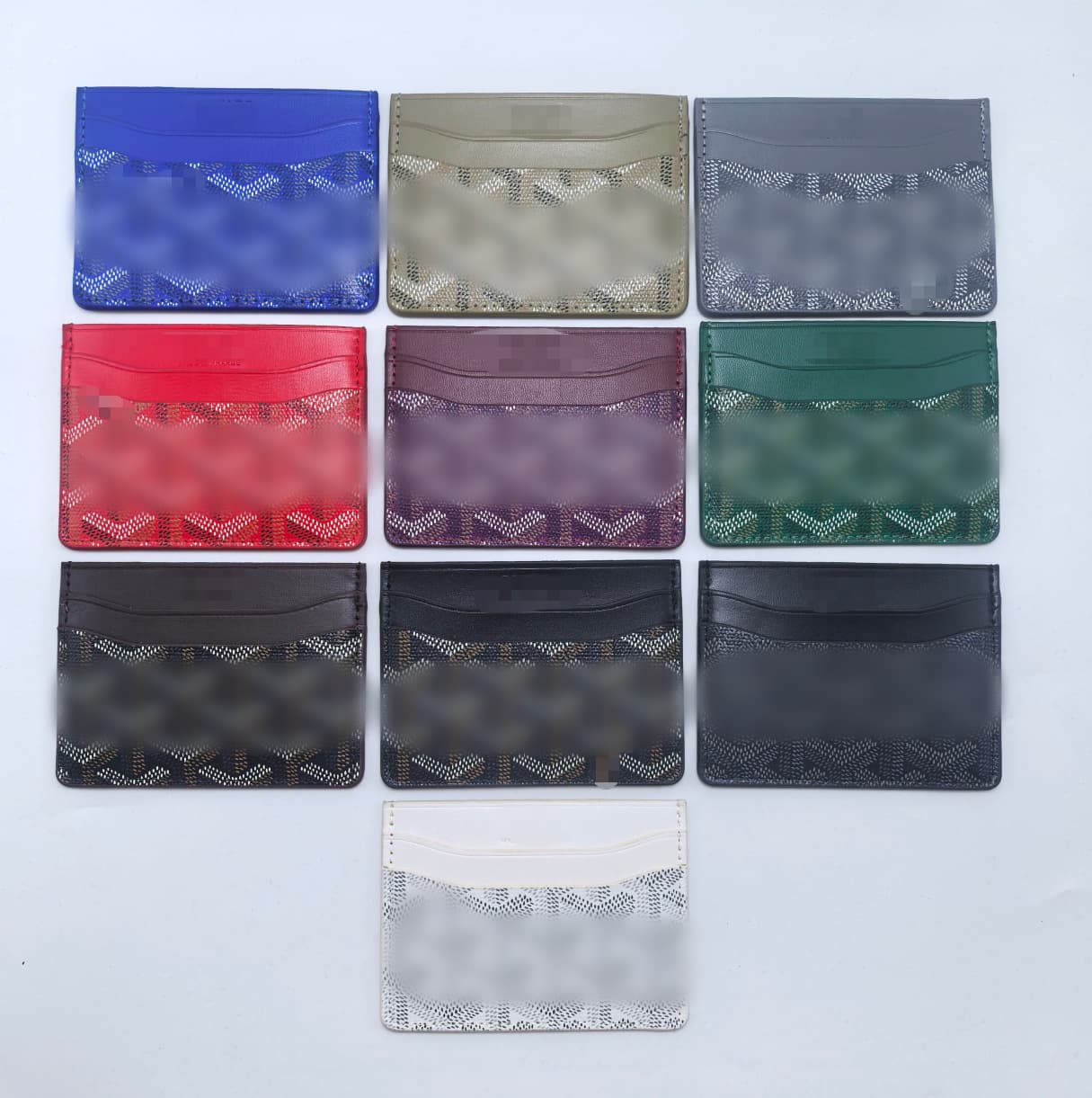 Goyard Card Holder Ultra-Thin Men's Classic PU Leather Card Case Women's Storage Card Organizer Universal Card Sleeve