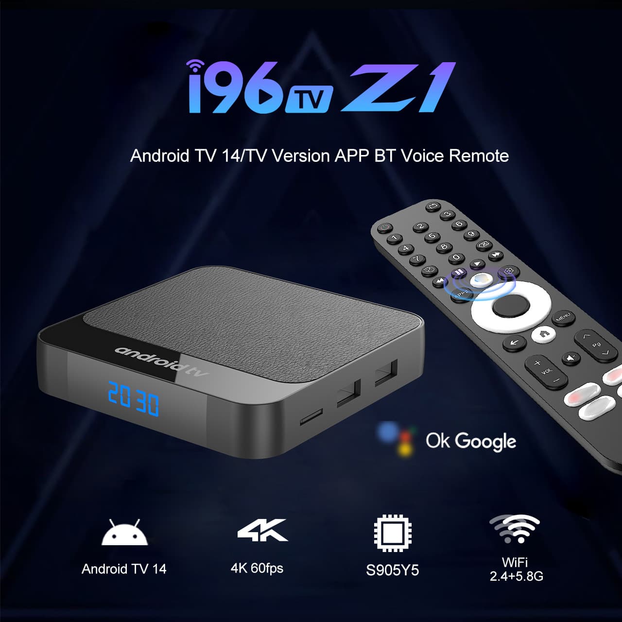 Cross-border TV Box S905Y5 Android 14 HD Network Box TV Box WiFi TVBOX