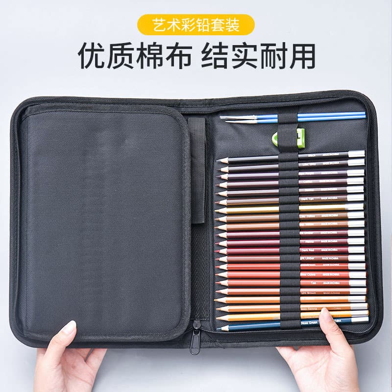 Water-soluble colored pencil set, 48 colors, 72 colors, hexagonal linden wood colored drawing and painting pencil set, wholesale for Europe and America