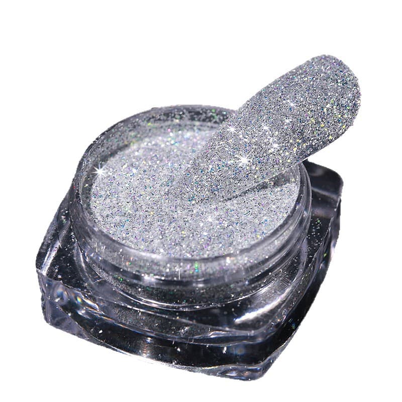 Super Sparkle Crystal Diamond Powder Nail Art Decor, Flash Diamond Right-Angle Glitter Powder, Cross-Border Nail Sticker Diamond, Colored Crystal Diamond Powder