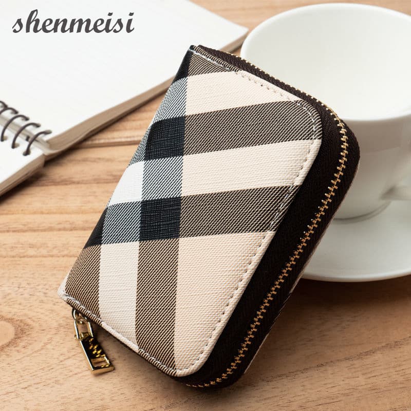 European and American Fashion Women's Card Holder Zipper Coin Purse Men's and Women's Accordion Card Holder Card Case Multi-Slot Driver's License Holder