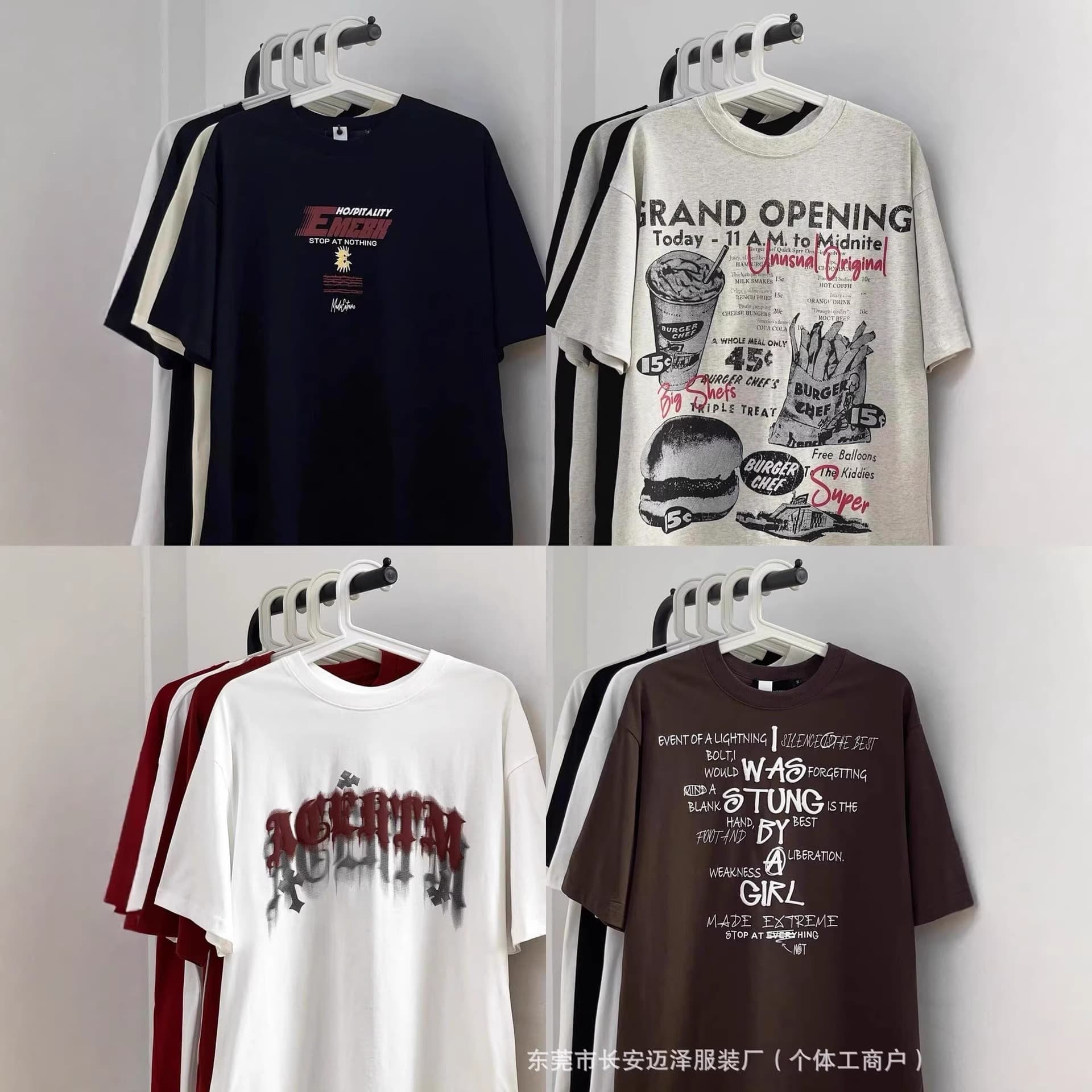 Mixed Styles Men's Short Sleeve T-Shirt Shein Summer Men's Clothing Wholesale Spring Summer New Collection Original Factory Source