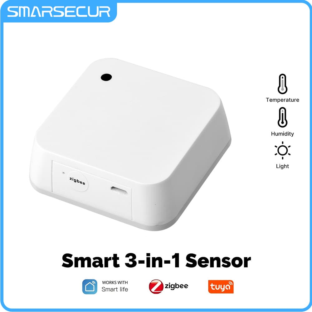 Tuya Smart Home Zigbee Light Temperature Humidity Sensor Detector App Timer Smart Security Sensor