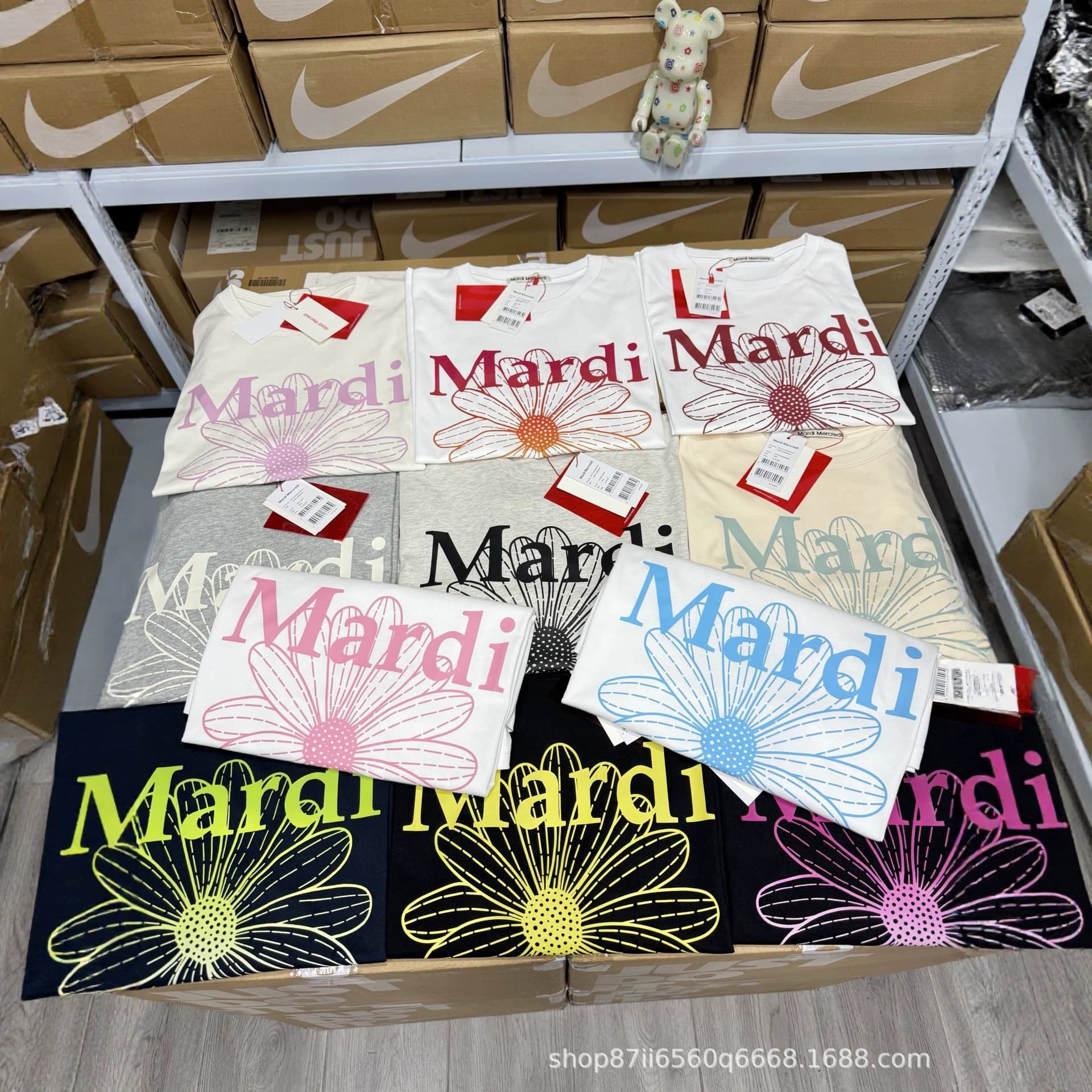 Korean version in stock Mardi short sleeve Kim Go-eun same style daisy dachshund printed T-shirt loose versatile top for women
