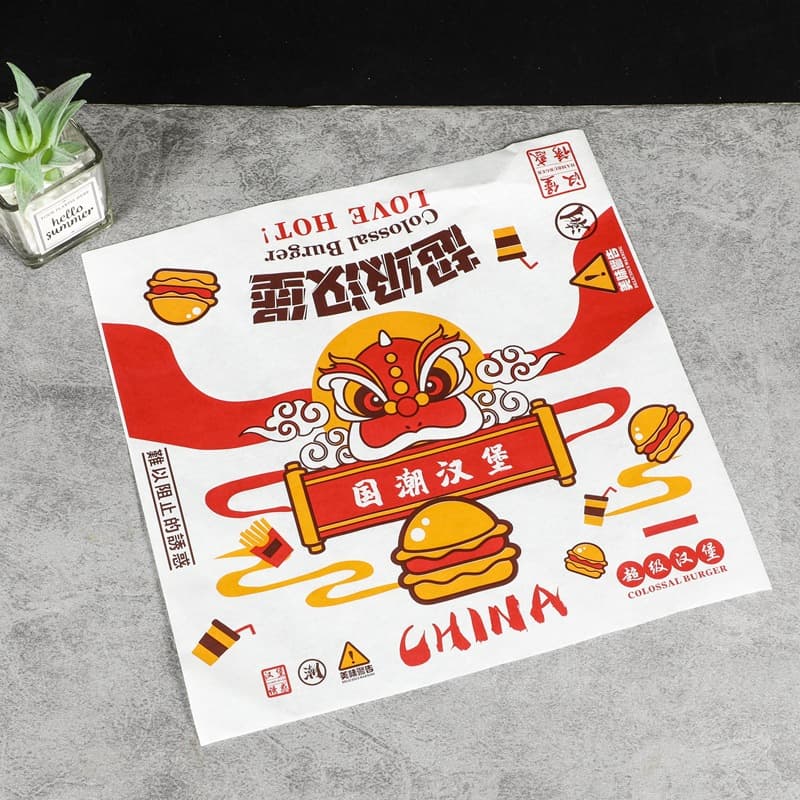 Baking oil-absorbing mats, food-grade edging paper, rice ball/chicken roll tray paper, sandwich/burger paper