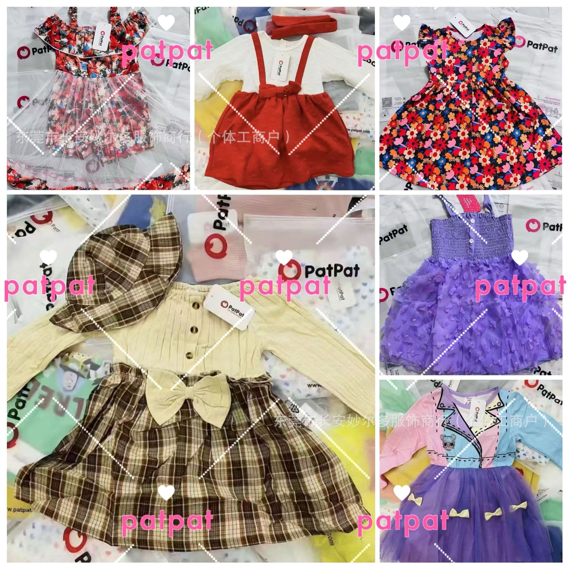 Patpat Kids' Export Brand Dress 2026 New Export Model Girls' Dress for Ages 4-12 Final Clearance Sale