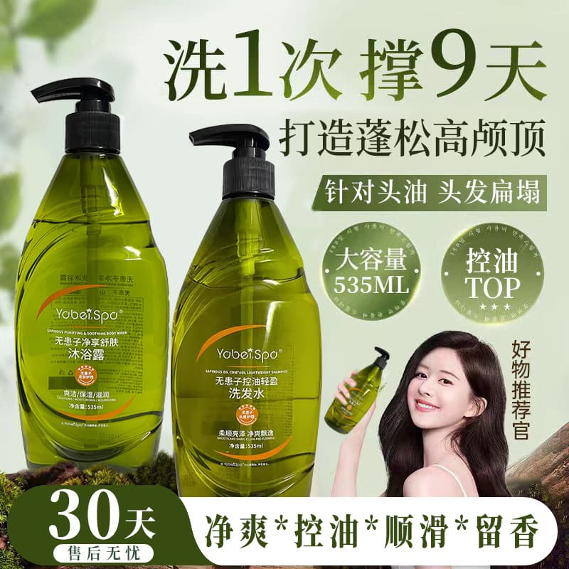 Pangdong Shampoo and Shower Gel with Soapberry, Refreshing Oil Control, Anti-Dandruff, Long-Lasting Fragrance, Hair Conditioner, Wholesale