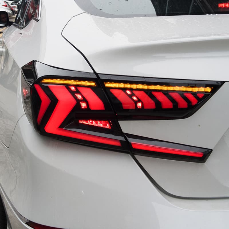 LED sequential turn signal tail light modification for 10th generation Accord, Cyber style LED tail light assembly for 10.5 generation Accord