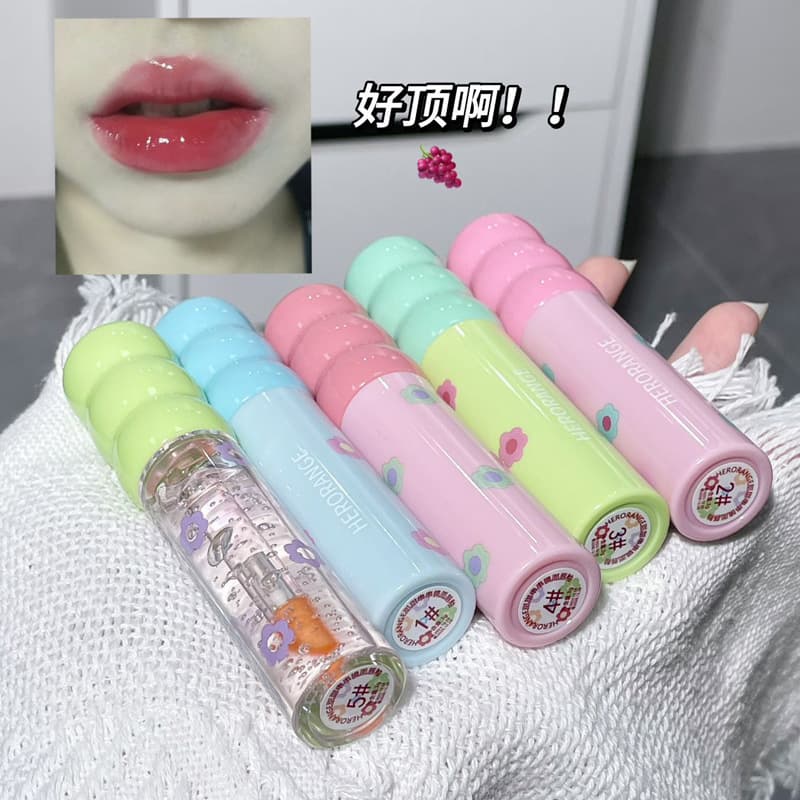 HERORANGE~ Candied haws mirror lip glaze moisturizing and moisturizing water-gloss cute pouty lips glass lip gloss lip gloss