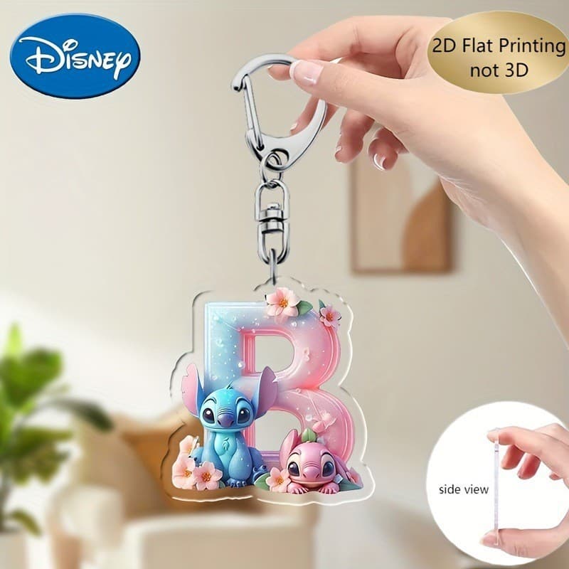 New cross-border acrylic 2D Stitch Christmas tree ornament with 26 English letters
