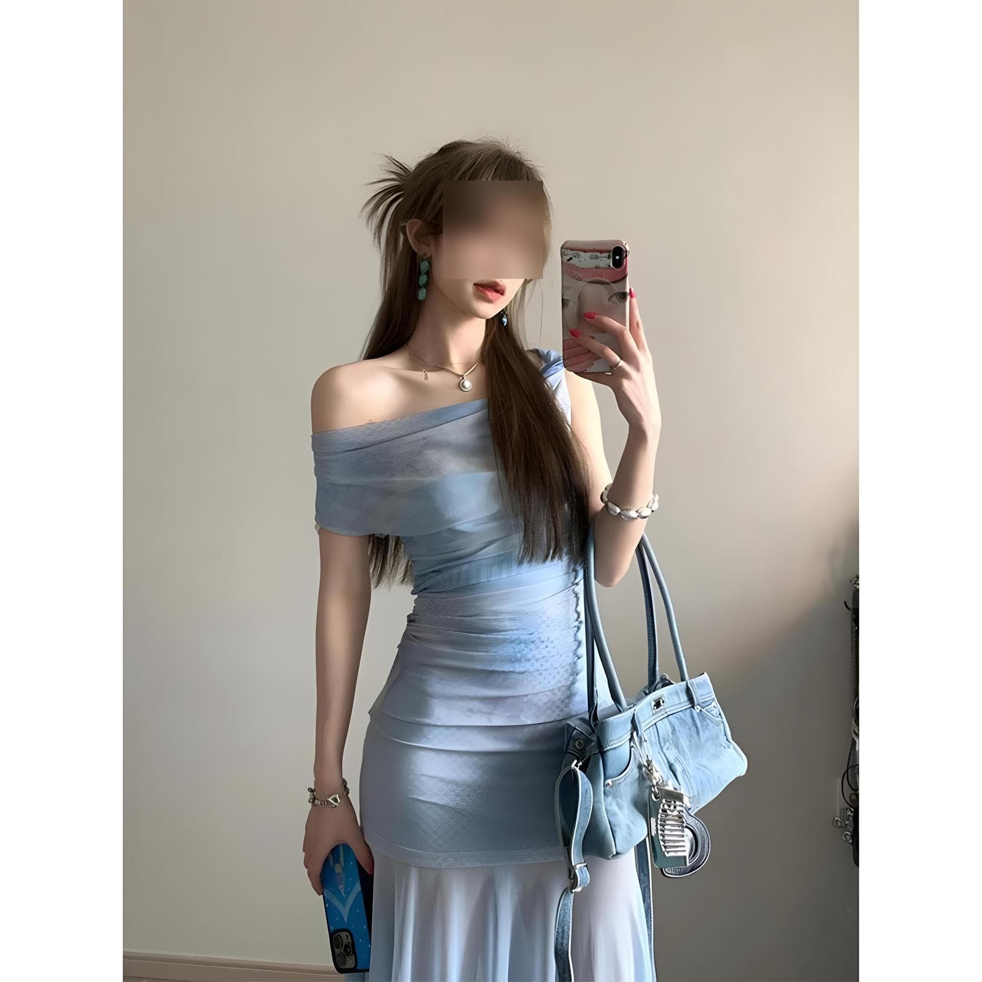French fashion suspender dress for women in summer, chic and beautiful floral skirt, casual temperament, belly-covering skirt, slimming skirt