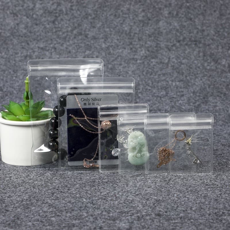 Pvc Bag Jewelry Storage Bag for Cultural Artifacts and Bracelets, Dustproof, Anti-Oxidation, Self-Sealing Zipper Bag, Transparent Jewelry Packaging Bag