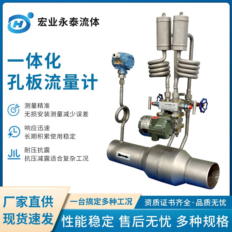 Special inspection orifice plate flowmeter TS differential pressure flowmeter integrated steam orifice plate flowmeter