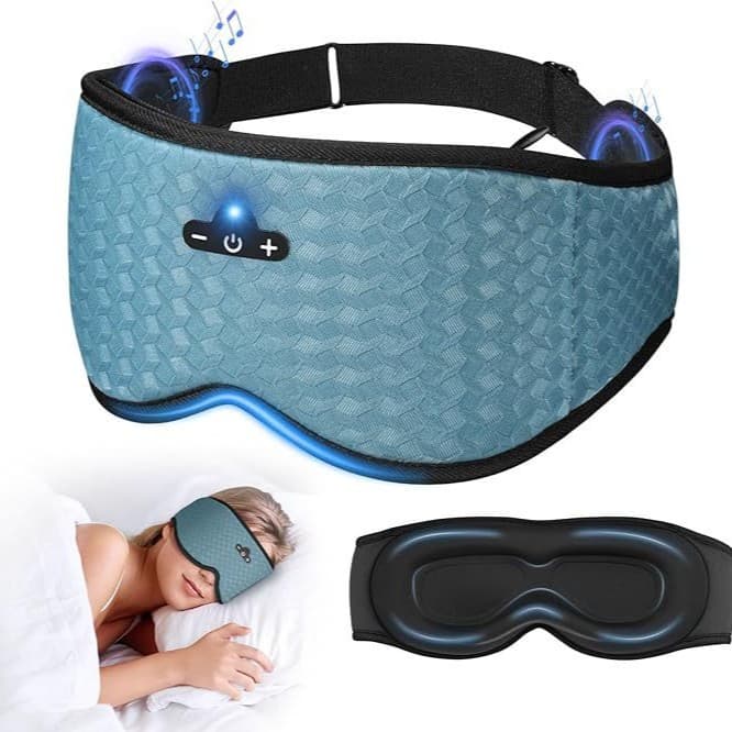 Simple 3D Bubble Mesh Breathable Bluetooth Music Eye Mask, Light-Blocking, Non-Pressure Eye Protection, Adjustable for Travel, Factory Wholesale