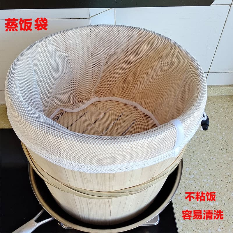 Eco-friendly food-grade wooden barrel steaming rice bag rice ball cloth bag easy to clean high-temperature resistant cloth steaming rice cloth steamer cloth wholesale