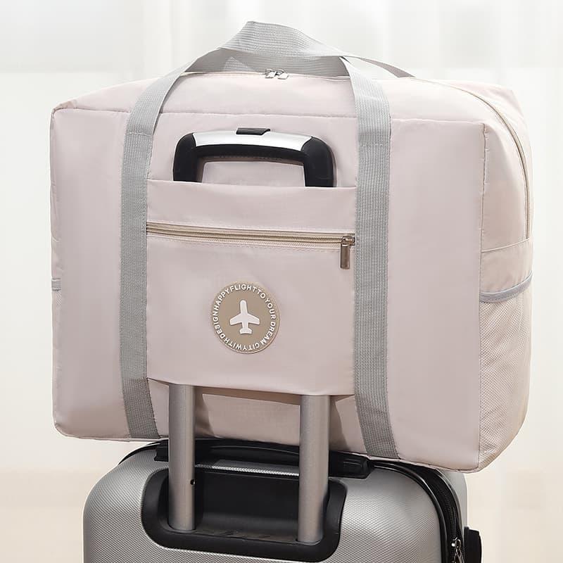 Round Label Lined Double Layer Travel Bag Folding Storage Bag Clothing Storage Clothes Organizing Bag Pro Luggage