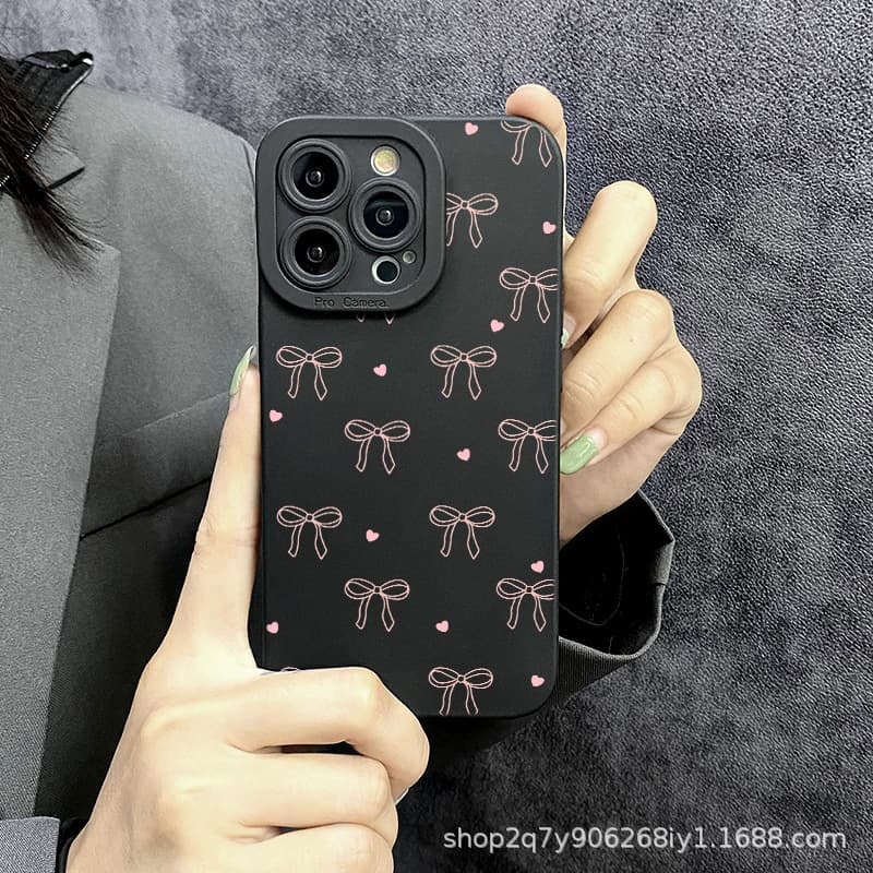 Bowknot Compatible with Apple 15 PROMAX Phone Case iPhone 11/12/13/14/16 Protective Cover 7/8XSM