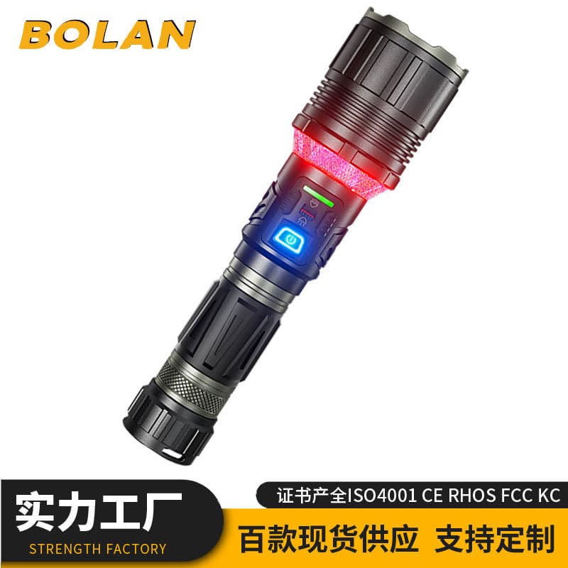 Cross-border new product 50W LED ultra-bright long-range flashlight outdoor multi-functional strong light flashlight with retractable zoom