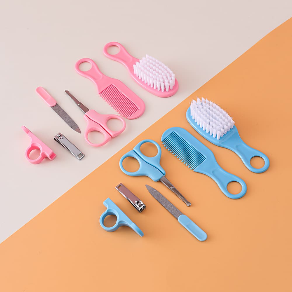 Cross-border Baby Care 6-Piece Set, Baby Grooming Comb and Brush Set, Baby Nail Clipper and Scissors Set