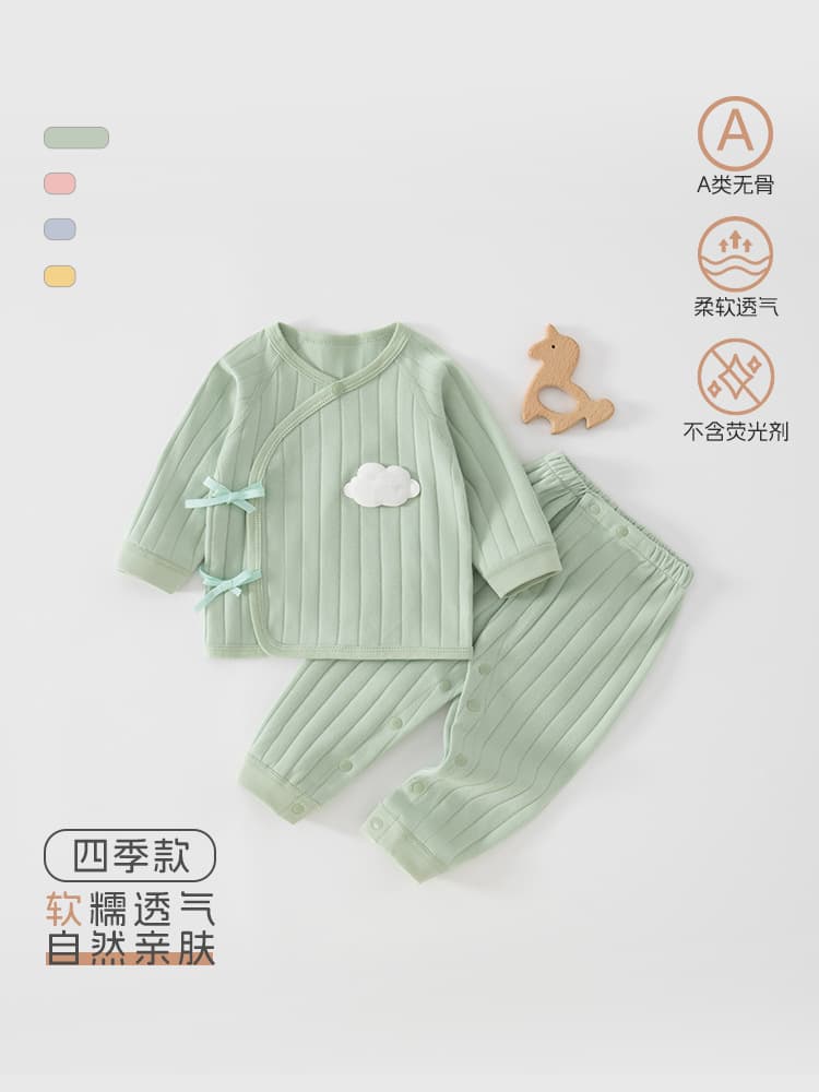 Newborn baby clothes pure cotton type A baby underwear set pure cotton boneless baby crawling clothes Anyang children's clothing