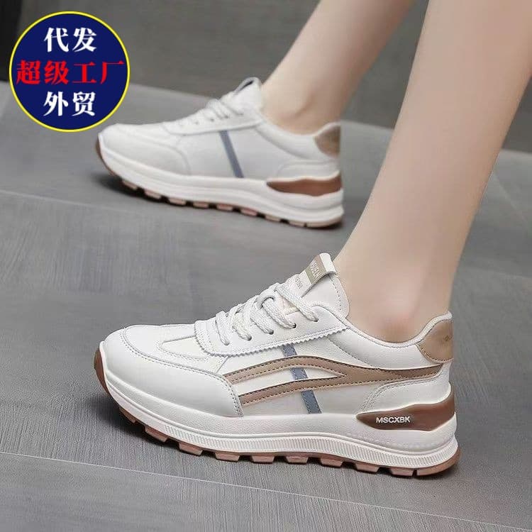 2025 New Chunky Casual Agility Sneakers for Women Lightweight Versatile White Shoes Spring Summer Student Sports Running