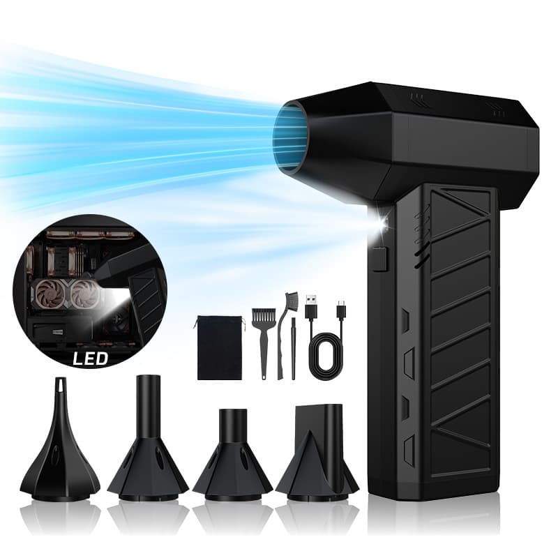 350 Powerful Cross-Border Hot Selling High-Speed Brushless Handheld Turbine Fan Portable High-Power Fan