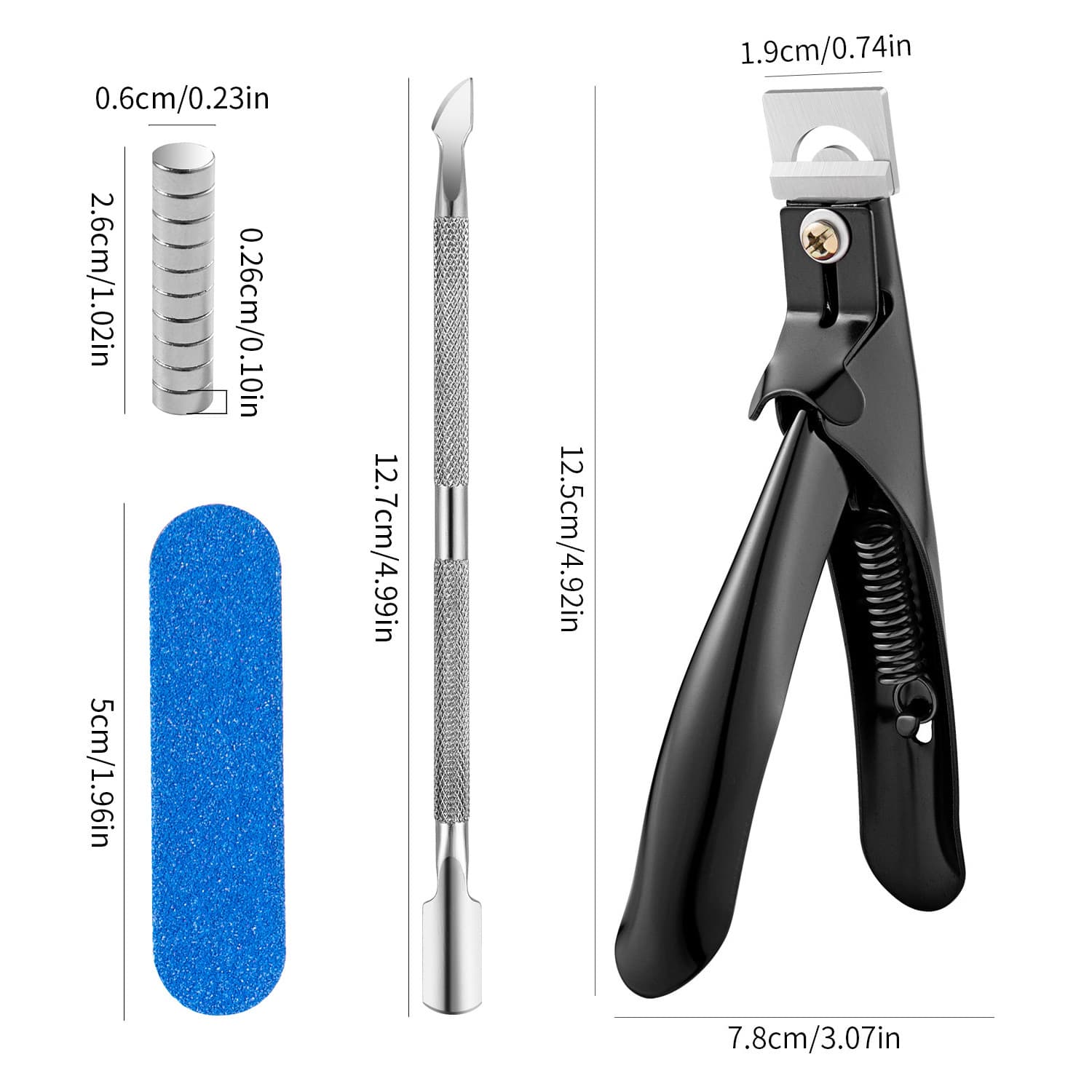 Titanium U-Shaped Nail Clipper for Press-On Nails, Stainless Steel Nail Clipper, Nail Art Tool Set, Press-On Nails Wholesale