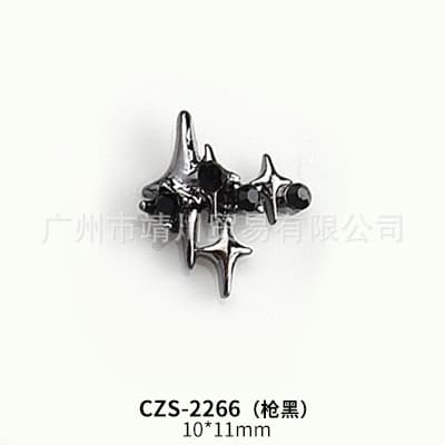 Punk Style New Halloween Nail Art Accessories Vintage Cross Inlaid Black Diamond Chrome Hearts Dark Style Series Accessories