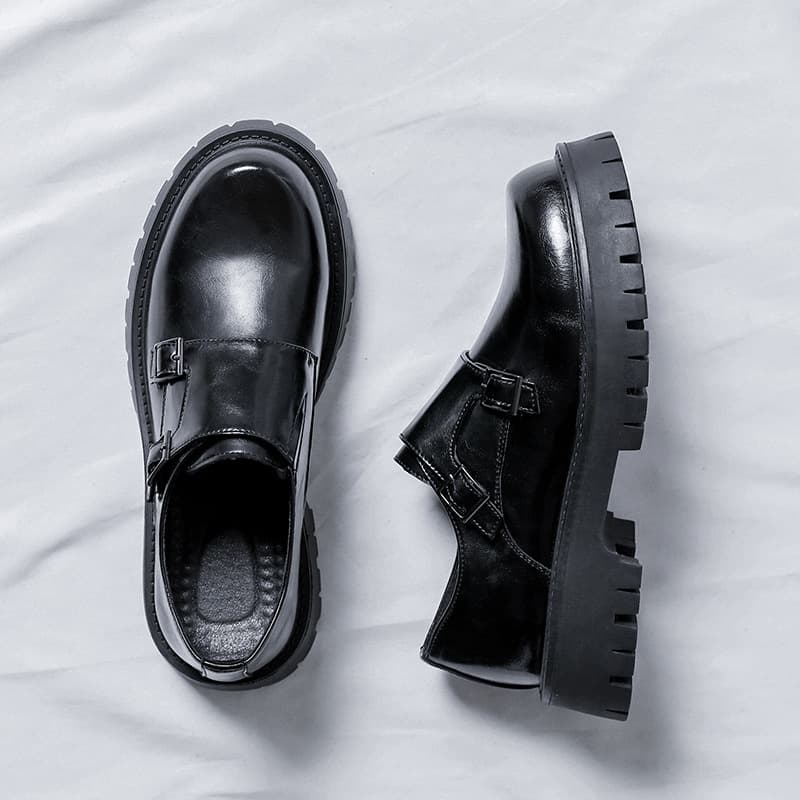 Men's Korean Style Casual Loafers Thick Sole Youth Lazy One-Step Shoes Trendy Shoes 2138-R